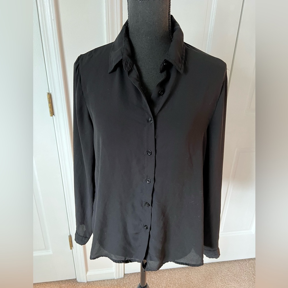 black button down shirt